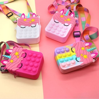 Túi đeo chéo con ngựa pony pop it giảm stress -  cao 13cm x ngang 8,5cm x rộng 4cm