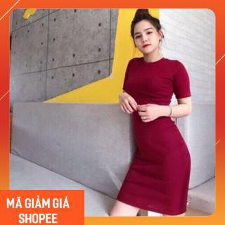 Đầm Body thun gân tay ngắn có video, ảnh thật