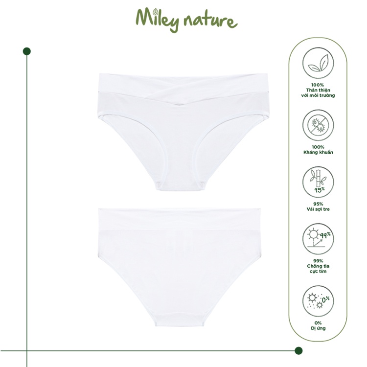 [MUA 2 GIẢM THÊM 5%]Quần Lót Bầu Cạp Chéo Vải Sợi Thiên Nhiên Cao Cấp Miley Lingerie Bamboo PRB0200