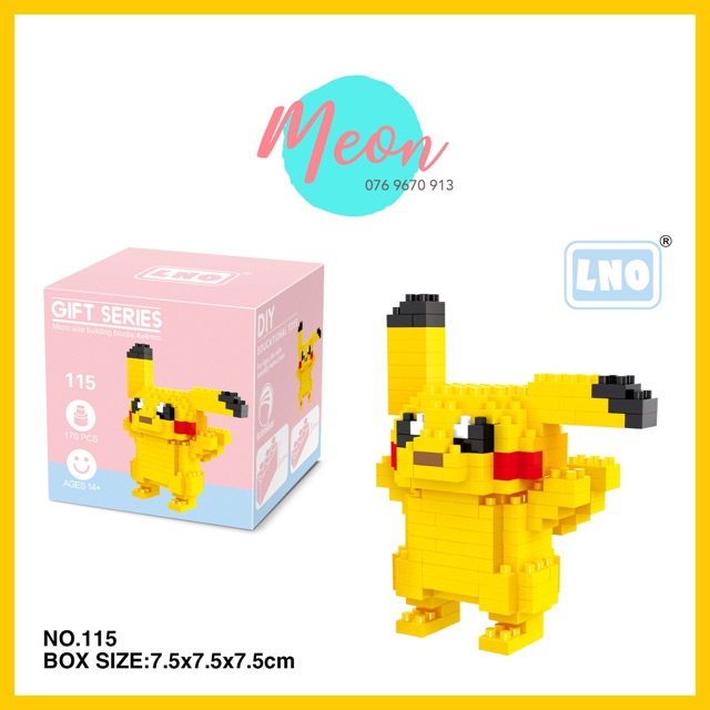 Mini Block | Đồ chơi xếp hình lego | - Charmander kid (pokemon) -  124 pcs
