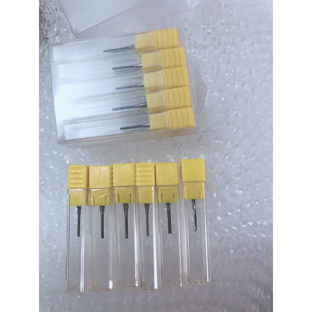 Mũi cắt CNC 2 me thẳng phi 3.175 lưỡi 2mm cắt alu gương cnc thép nhập khẩu cao cấp mũi cắt quảng cáo