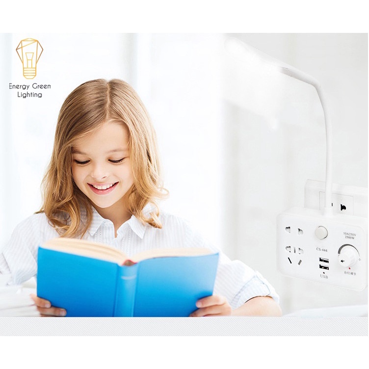 Ổ Cắm Điện Thông Minh Energy Green Lighting  Tích Hợp Đèn Phát Sáng OD-819 -Tăng Giảm Ánh Sáng - Có Đầu Cắm USB