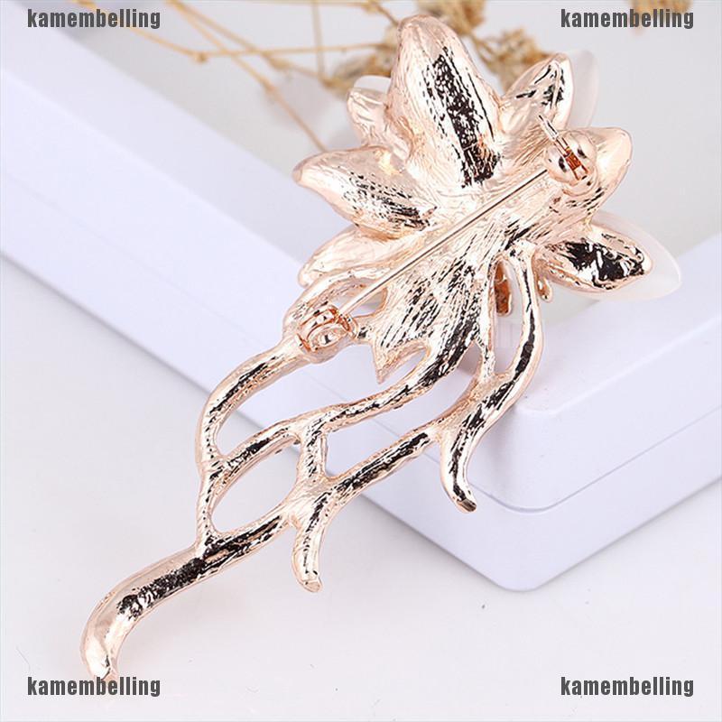 Ghim Cài Áo Hình Hoa Đính Đá Opal Lấp Lánh Cho Nữ