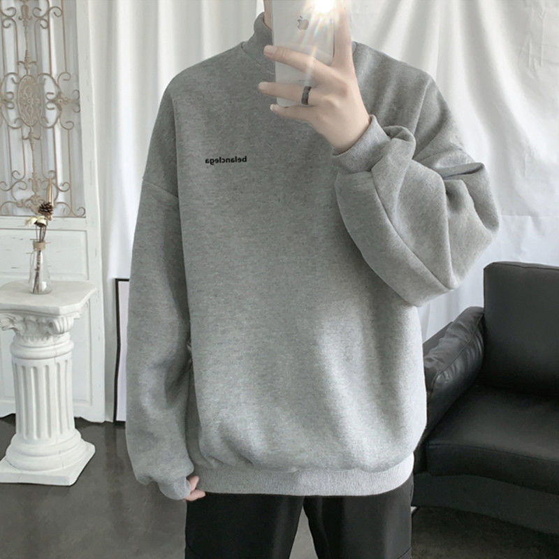 Áo Sweater Cổ Cao Dáng Rộng Thời Trang Thu Đông Dành Cho Nam Giới