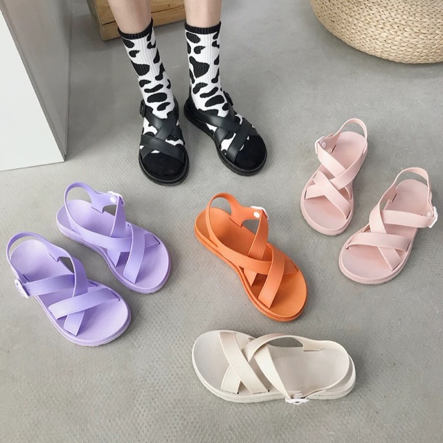 SANDAL CAO SU - Đan dây - dép cao su đi học