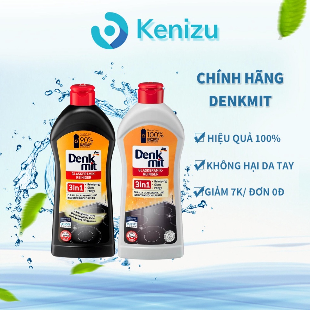 Dung dịch vệ sinh bếp DENKMIT 3 in 1 nhập khẩu Đức 300ml, lau bếp từ, mặt kính