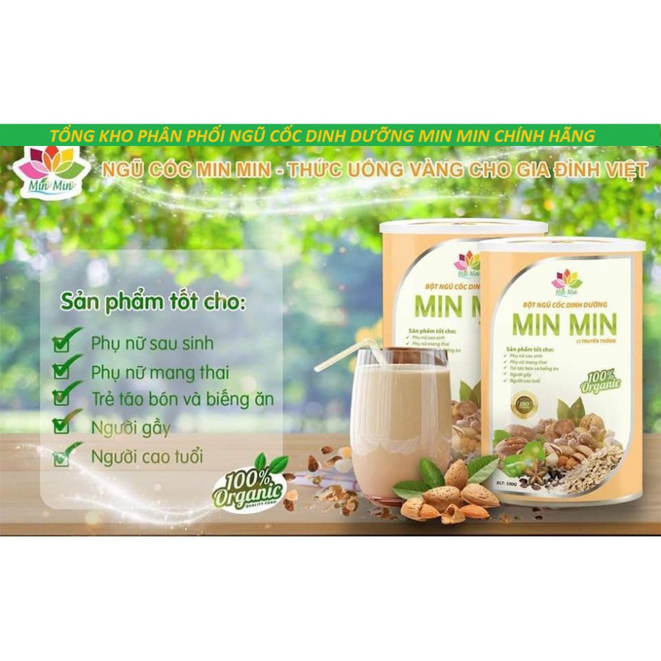Ngũ Cốc Lợi Sữa Cao Cấp Min Min - Ngũ cốc dinh dưỡng 29 loại hạt Min Min - Ngũ cốc cho bà bầu Min Min 500g