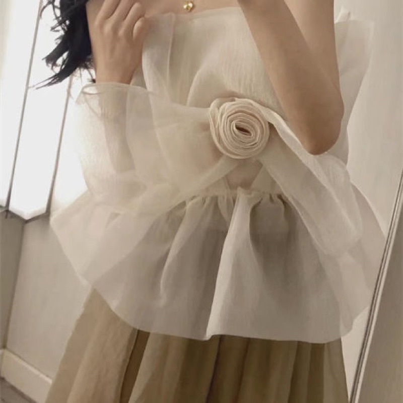 Set Áo Hoa Chân Váy Dài Chun