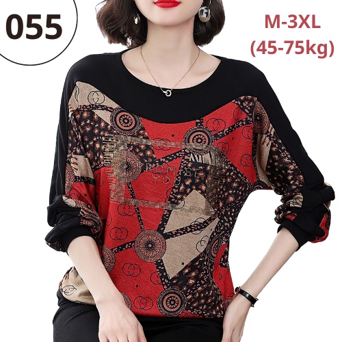 Áo Thun Nữ Hàng Quảng Châu Kiểu Đơn Giản Cho Người Lớn Tuổi Có Size Cho Người Mập Thời Trang Trung Niên Như Thủy AB055C