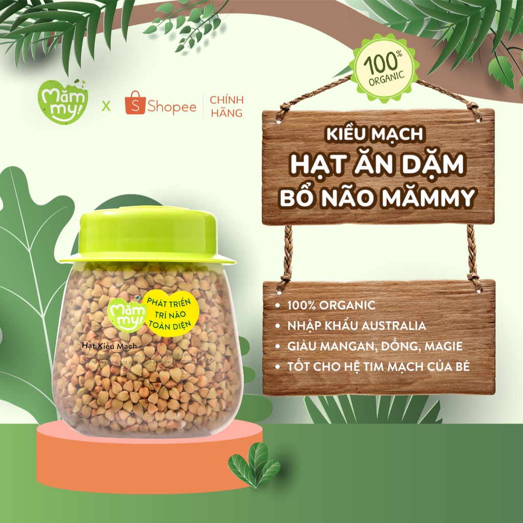 Hạt Kiều Mạch Hữu Cơ Loại 1 - Dẻo Mịn Sánh Cho Bé Ăn Dặm -  Mămmy 130g