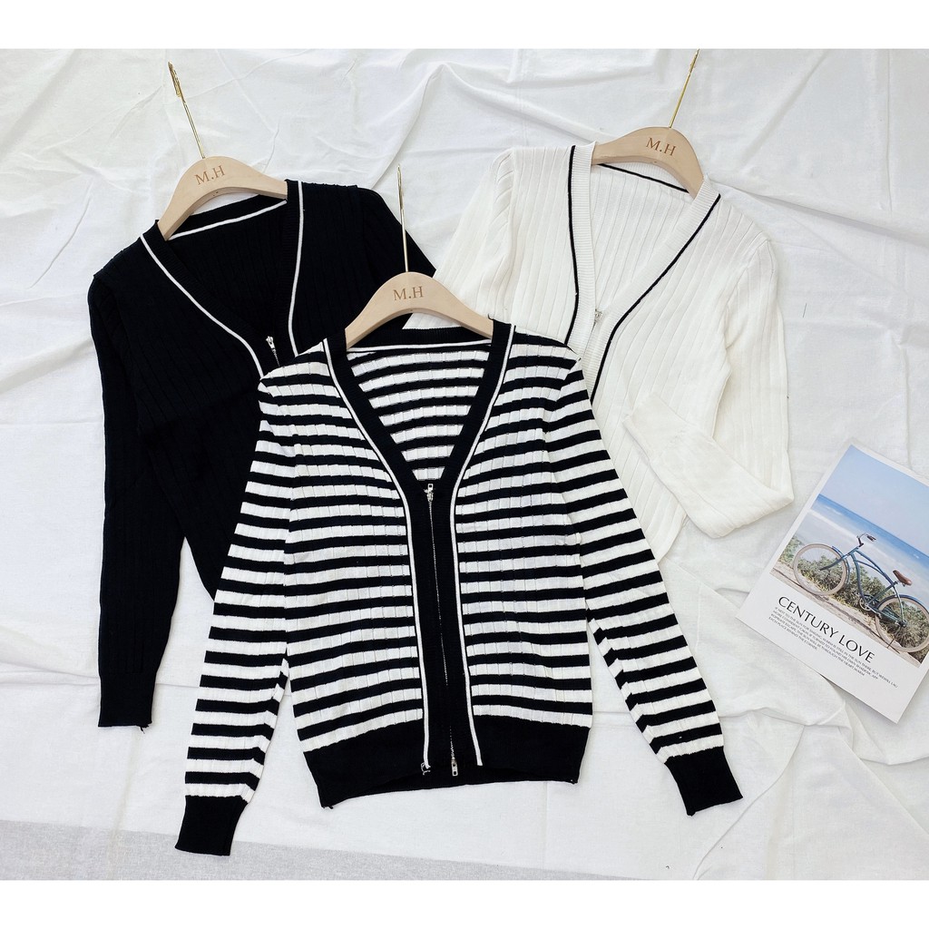 [SALE 30%] [Có video] Áo khoác cardigan kéo khóa, len mongtoghi rất đẹp