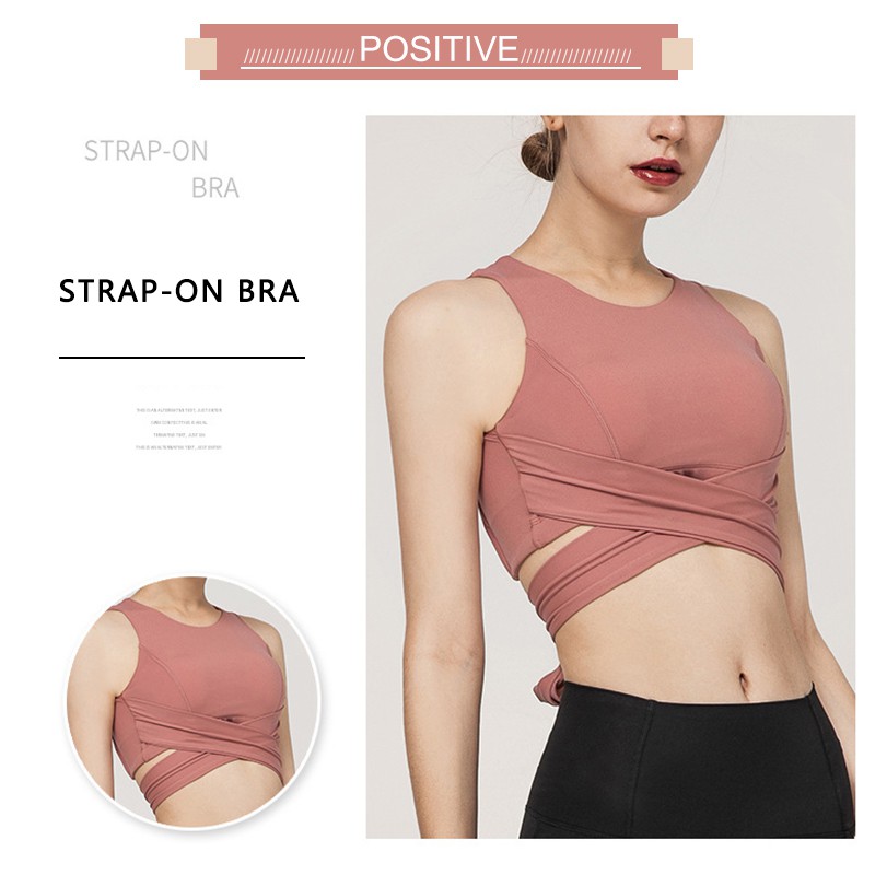 Áo bra có dây buộc / quần dài thời trang thể thao dành cho nữ