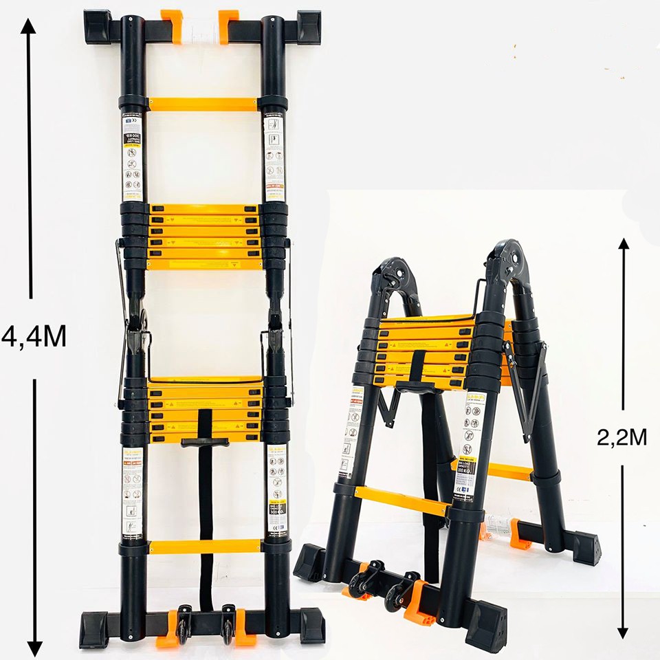 Thang nhôm rút đôi (Chữ A: 2,2m; Chữ I: 4,4m) Sumika SKS440D SK440DNEW