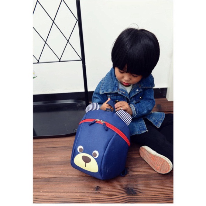 balo trẻ em hình gấu siêu dễ thương - balo cho bé trai bé gái Babyjoy Mart