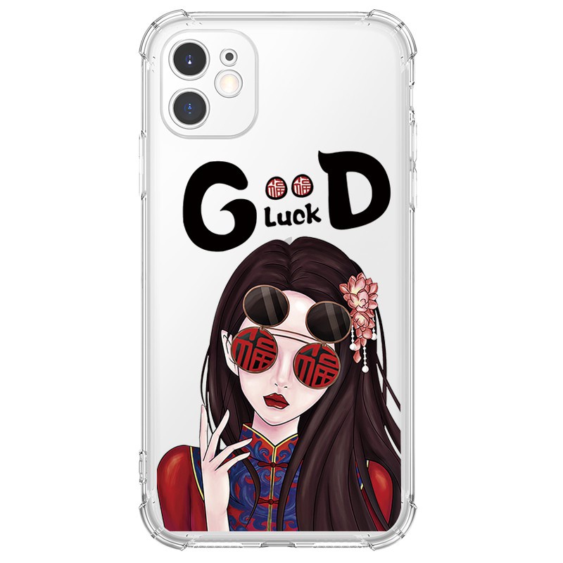 Ốp lưng JURSUE chống sốc hoạt hình dễ thương đẹp cho iPhone 13 12 11 Pro Max SE 2020 X XR XS ip 8 7 6 6S Plus kute Y266