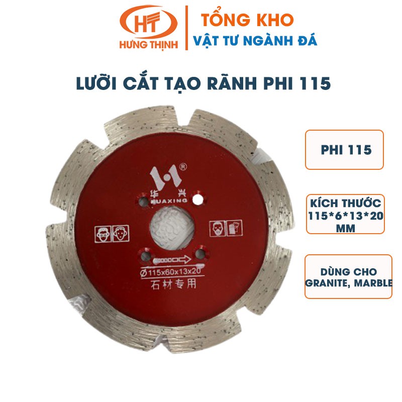 Lưỡi cắt tạo rãnh phi 115-FREESHIP- Chuyên sử dụng cho mọi loại đá- Lưỡi cắt xẻ rãnh chống trơn trượt dày 20mm