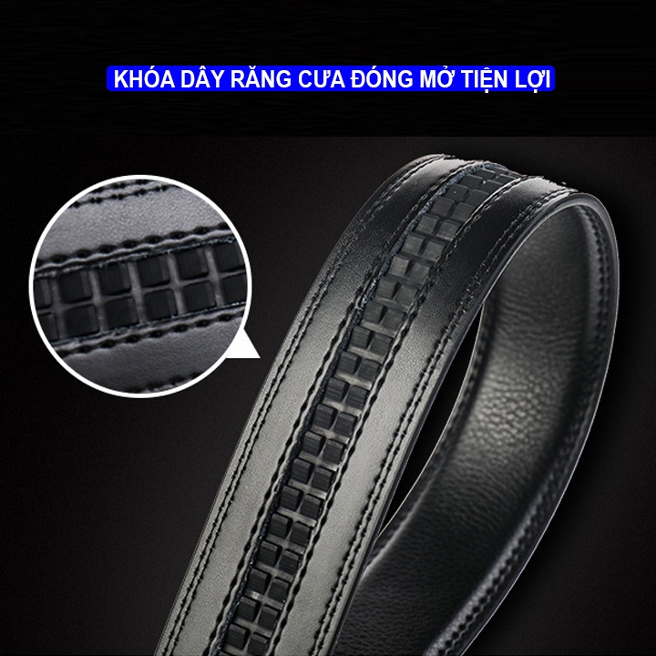 Thắt Lưng Nam Da Mềm Cao Cấp VICENZO Dây Bản Nhở 3,5 Cm Khóa Tự Động. Dây Nịt Lưng Nam Có Bảo Hành Lỗi 1 Đổi 1