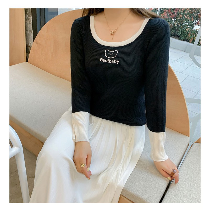 Áo len bigsize thêu gấu cho các nàng béo mập 55-100kg