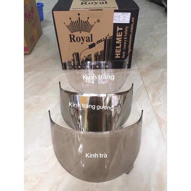 Kính Mũ Bảo Hiểm Fullface Royal M136, ASIA MT136 (Kính Thay Thế)