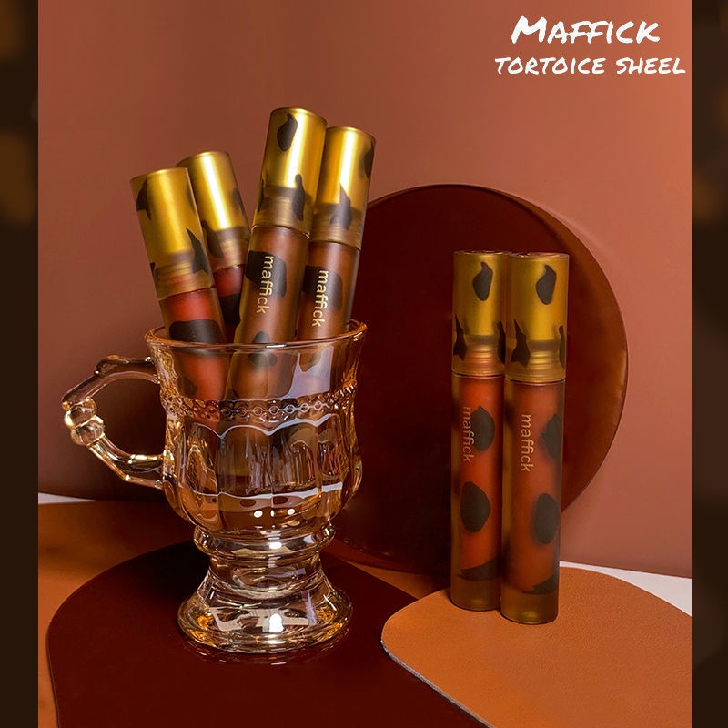 Son Môi Màu Hổ Phách ~ Son Lì Trắng Phong Cách Học Sinh Chống Thấm Nước Không Dễ Phai Màu Rượu Vang Đỏ ins