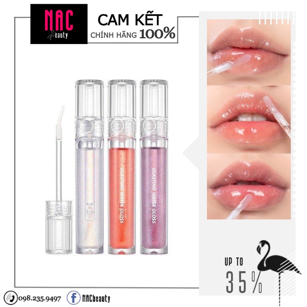 [CHÍNH HÃNG] Son Tint Bóng Cho Đôi Môi Căng Mọng, Mịn Mượt Romand Glasting Water Gloss 4.5g