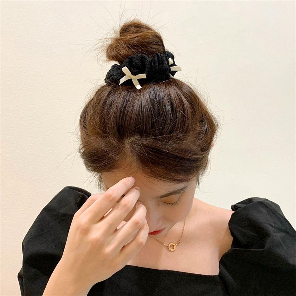 Dây Cột Tóc Đuôi Ngựa Bằng Vải Thiết Kế Nhỏ Nhắn Phong Cách Cổ Điển Ngọt Ngào WMES15H