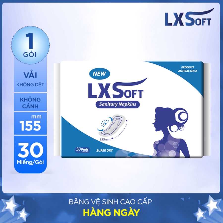 Băng vệ sinh LXSoft Bông tự nhiên👸Siêu mỏng và siêu thấm👸Vải không dệt