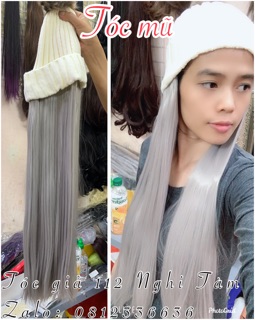 Tóc kèm mũ len đủ mầu