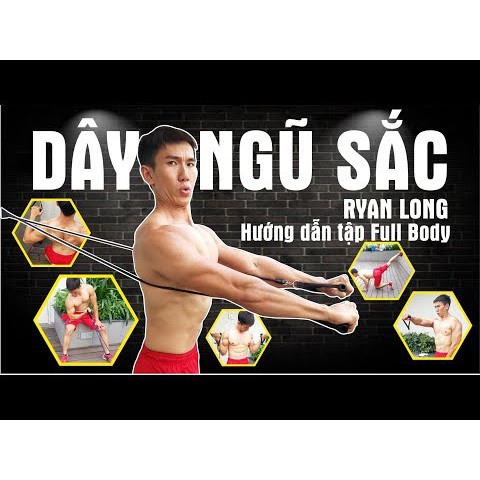 Dây Ngũ Sắc Tập Gym Đa Năng Full Body - Dây Kháng Lực Tập Gym, Dụng Cụ Tập Gym Tại Nhà