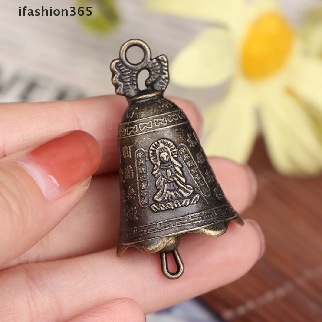 [ifashion365] Antique Bell Chinese Mini Sculpture Pray Guanyin Buddha Bell Shui Feng Bell VN