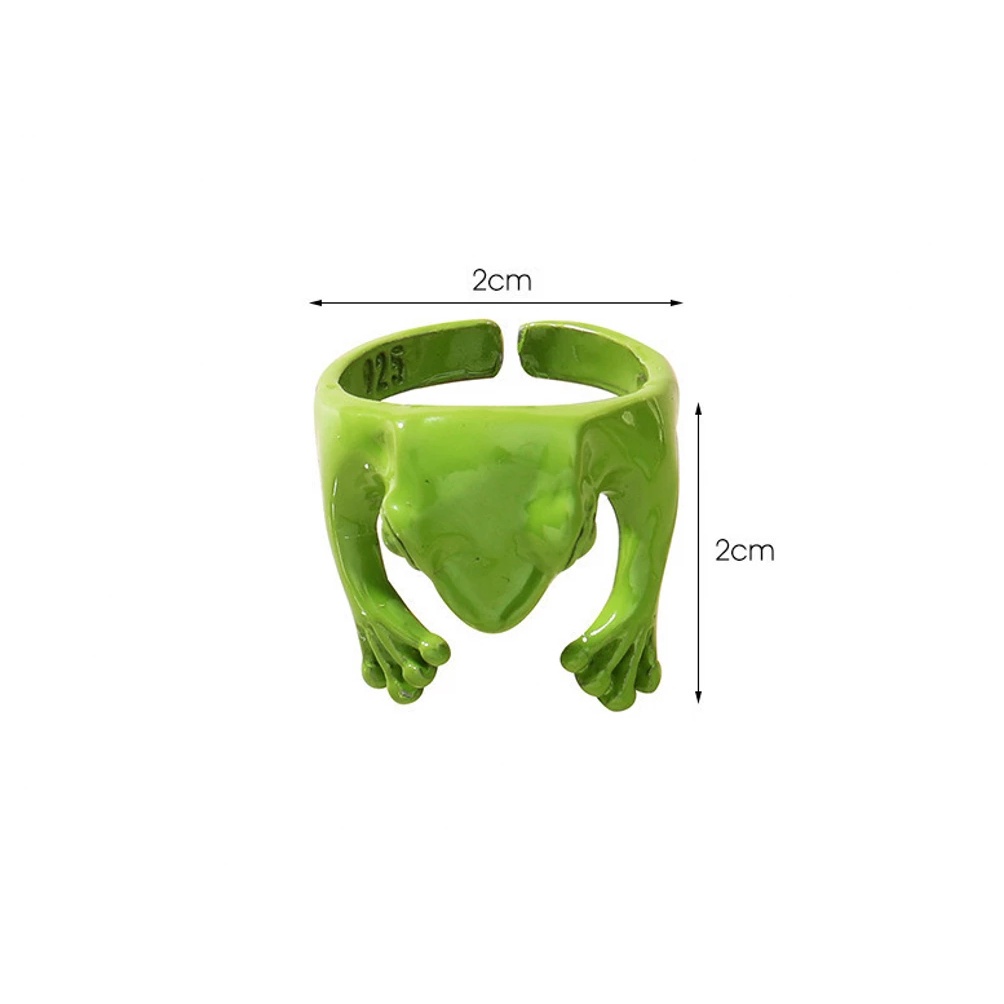 Nhẫn Hình Chú Ếch Dễ Thương Có Thể Điều Chỉnh Phong Cách bohemia