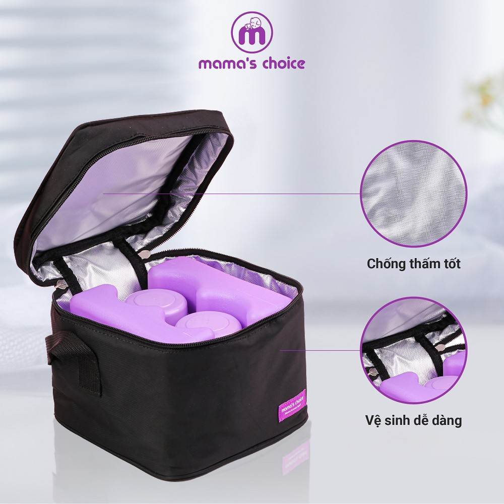 Túi Đá Khô Mama’s Choice, Giữ Lạnh Sữa Mẹ, Đựng và Giữ Ấm Đồ Ăn Cho Bé, Chất Liệu Cao Cấp 4 Lớp Dày Dặn