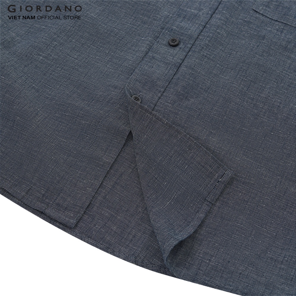 [Mã FATREND1910 giảm đến 30k tối đa 99k] Áo Sơ Mi Nam Linen Ngắn Tay Giordano 01042208