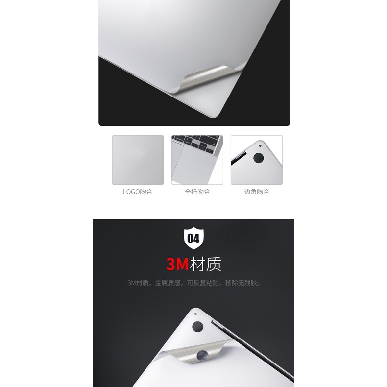 Bộ Dán Macbook Air M2 2022 JRC 3M 4 In 1 - 4 Màu