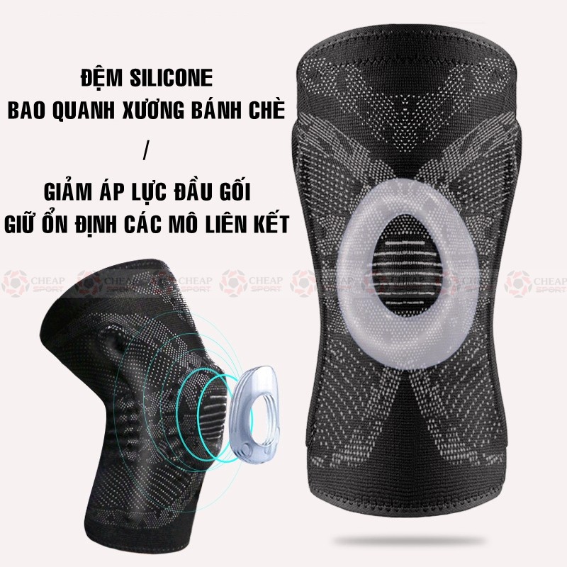 Bó Gối Thể Thao Cao Cấp BG/06 Bảo Vệ Đầu Gối Khi Chơi Bóng Chuyền Bóng Đá Cầu Lông Chạy Bộ Tập Gym Bóng Rổ Tennis Đạp Xe