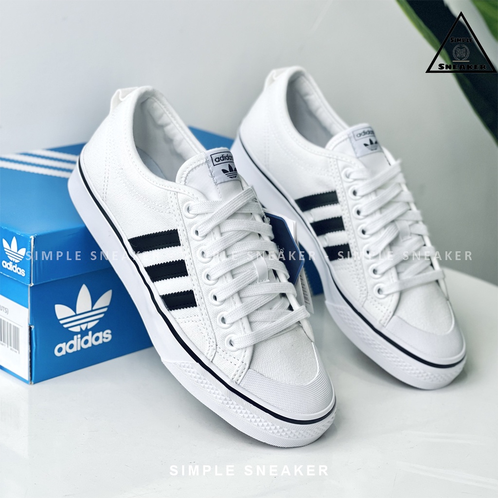 Giày Adidas Originals Nizza HÀNG CHÍNH HÃNG Adidas Nizza Trefoil Black White - Giày Thể Thao Nam Nữ - Simple Sneaker