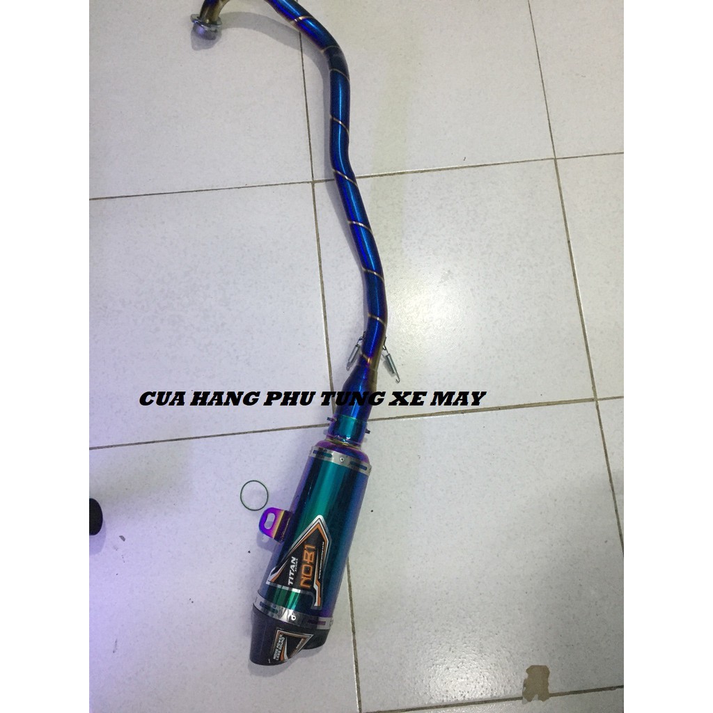 Lon pô Nobi Titan 2 nòng - Tặng cổ Titan cho xe Yamaha Exciter 150/ Honda Winner 150