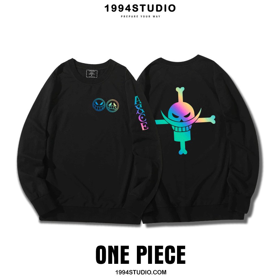 [Mã 1994UP20K Giảm 20% Đơn 400K] Áo Sweater Áo Nỉ Da Cá One Piece ASCE Phản Quang 7 màu Unisex  - 1994 Studio