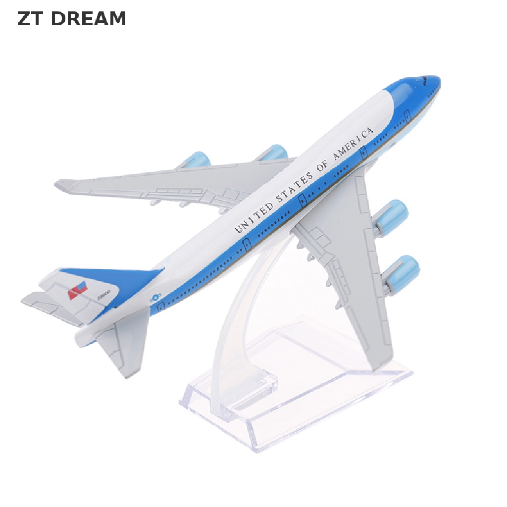 Đồ chơi mô hình máy bay không quân Mỹ Boeing 747 tỉ lệ 1: 400 16cm bằng kim loại hợp kim