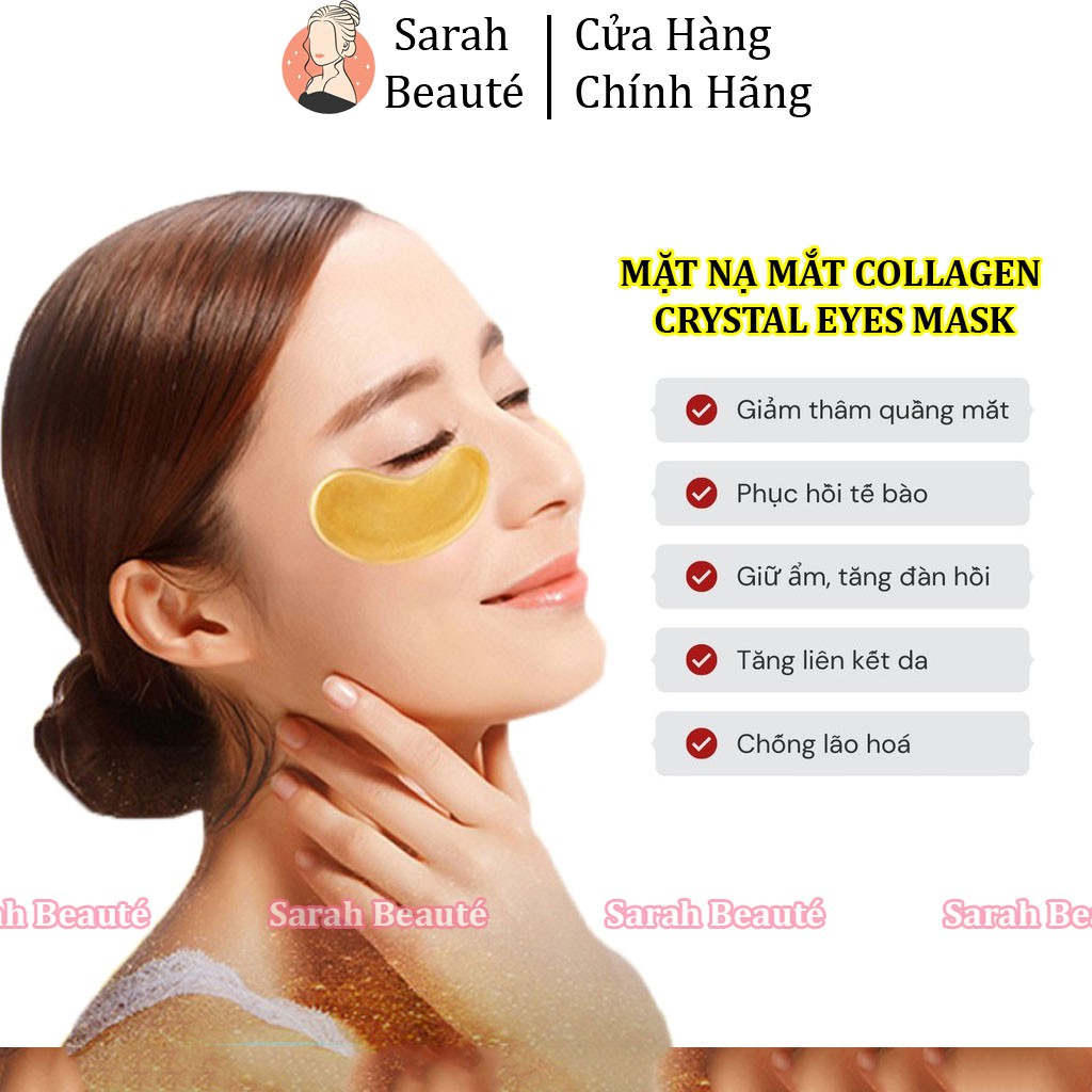 Mặt Nạ Mắt Collagen Giảm thâm, Bọng mắt, Chống nhăn, Dưỡng ẩm chăm sóc da - Sarah Beaute MP31