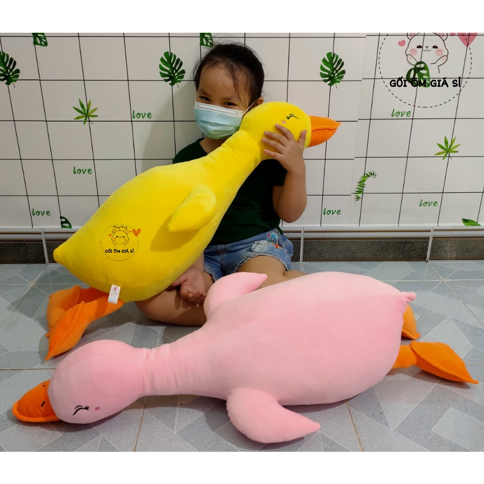 THÚ BÔNG VỊT TRẦM CẢM VỊT LƯỜI SIZE LỚN 125CM VẢI MINISO SIÊU MỀM LÔNG MỊN