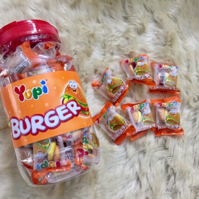 Combo 6 hủ kẹo dẻo hamburger yupi