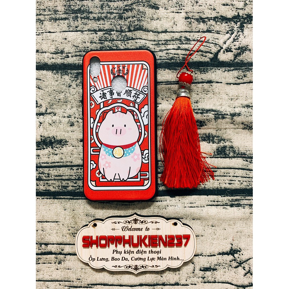 Ốp lưng Huawei Nova 3/ Nova 3i/ Nova 3e/ Nova 2i/ Y9 2019/ Gr5 mini/ Gr5 2017/ Y6ii/ Honor Play Dẻo Heo Tết Kèm Lục Lạc