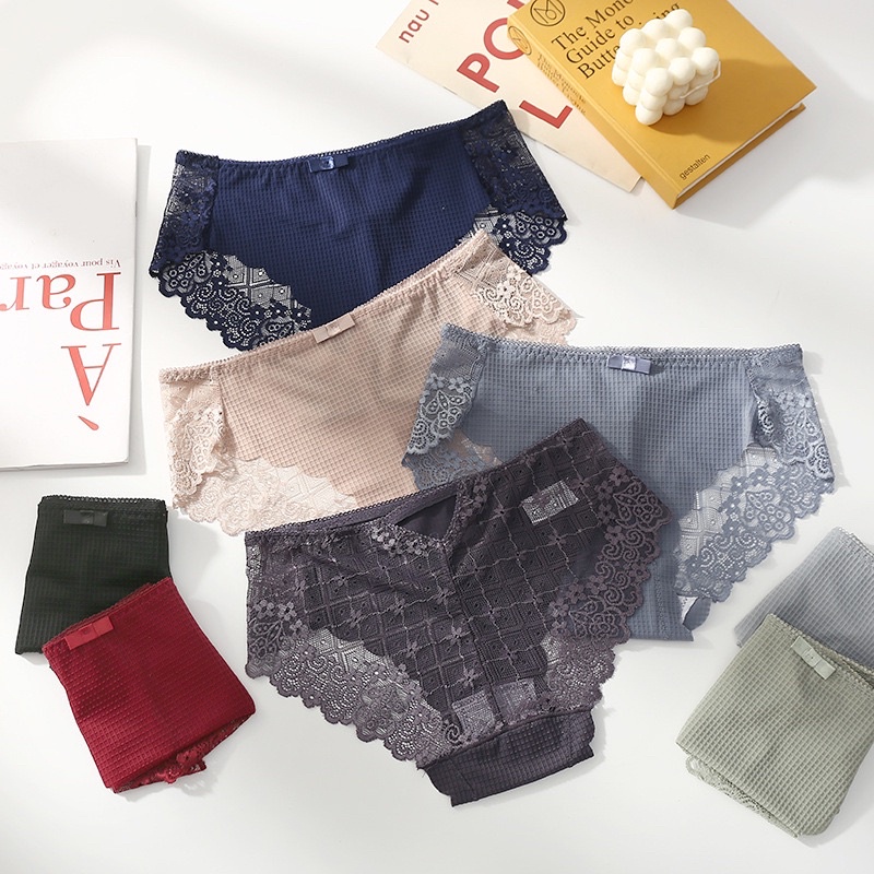 ♥️ Shop Uy Tín ♥️ Q2212 Quần Lót su phối ren Lụa Siêu Mát Lạnh Cao Cấp