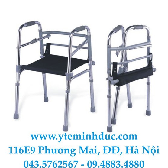 Khung Tập Đi Cho Người Già Inox Việt Nam Có Ghế Ngồi
