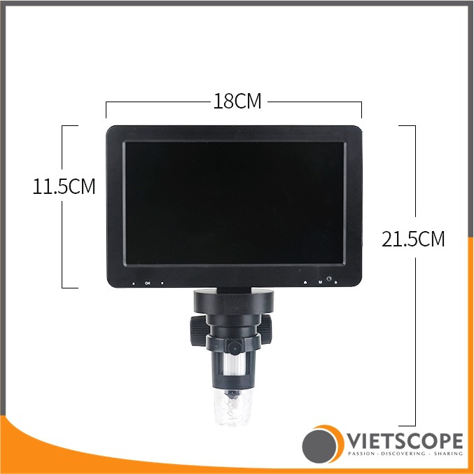 Kính hiển vi điện tử phóng đại cao 1200x DM9 màn hình lớn 7 inch điều khiển cầm tay - Digital Microscopes