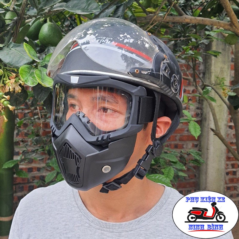 Mặt Nạ Phượt, Kính Bảo Hộ Đi Xe Máy Trong Suốt Và Đủ Các Màu