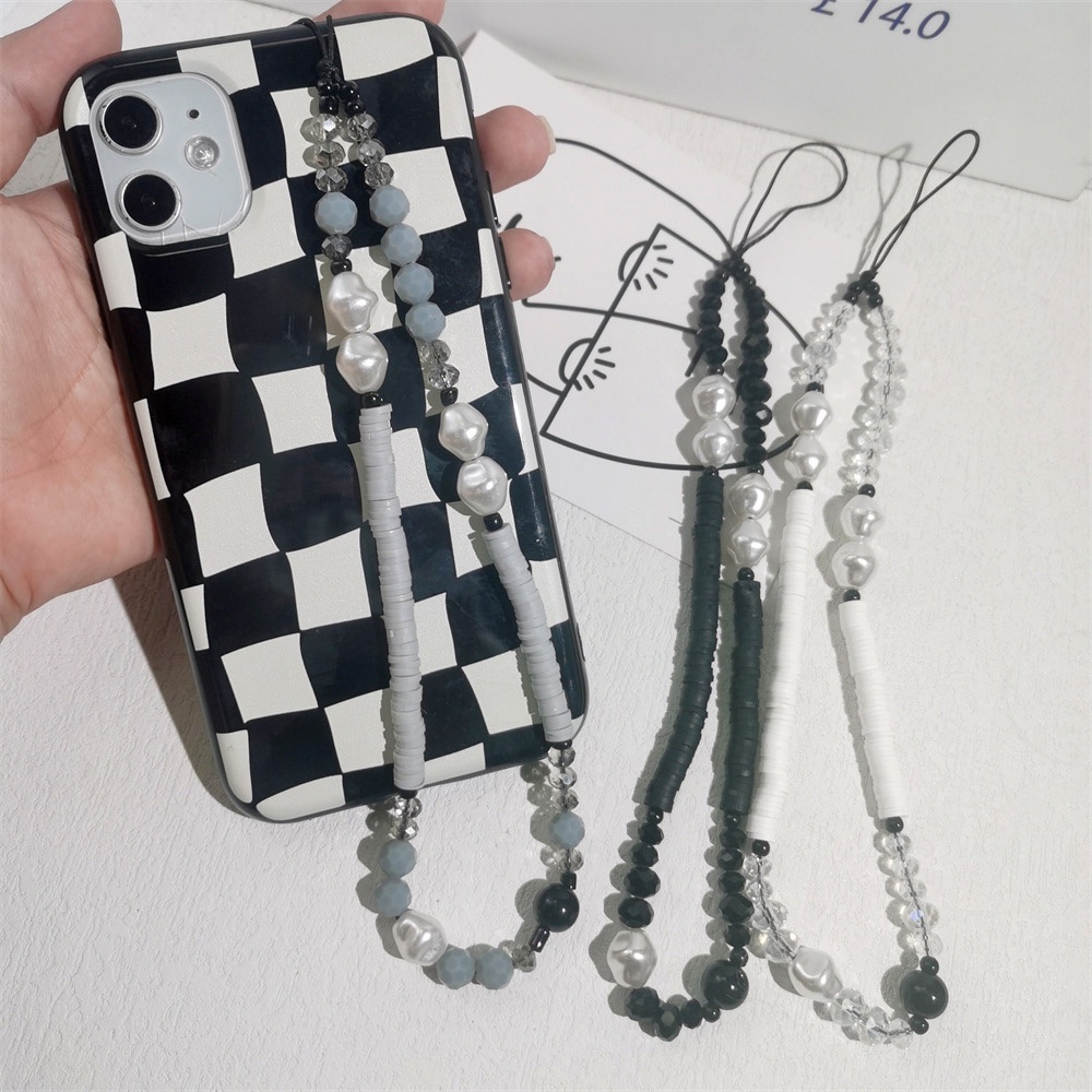 Ốp Điện Thoại Acrylic Đính Ngọc Trai Kèm Dây Đeo Chống Thất Lạc Cho Charm L50-1 L50-2 L50-3