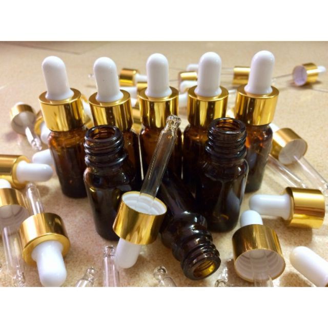 Lọ Chiết Serum ❤ GIÁ TẬN GỐC ❤ [5ml/10ml] Lọ đựng tinh dầu bóp giọt Khoen vàng chiết mỹ phẩm , phụ kiện du lịch