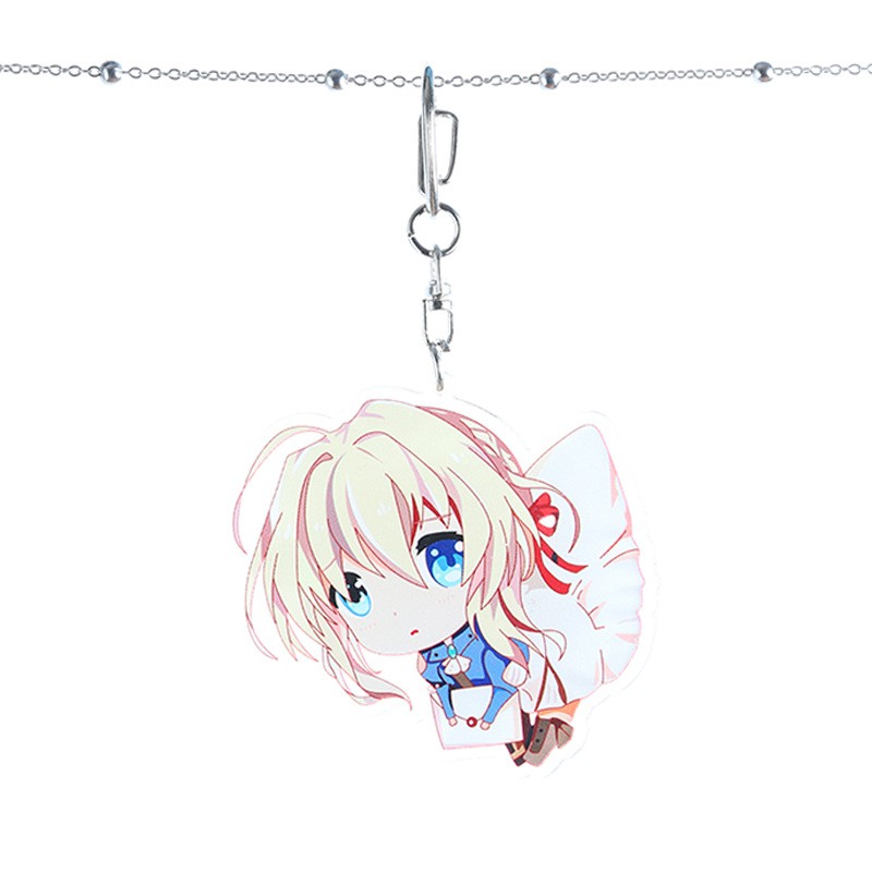 Móc khoá Mica anime Violet Evergarden (Loại Treo nhân vật) - Nhựa Cứng Acrylic In 2 mặt sắc nét ( ảnh thật )